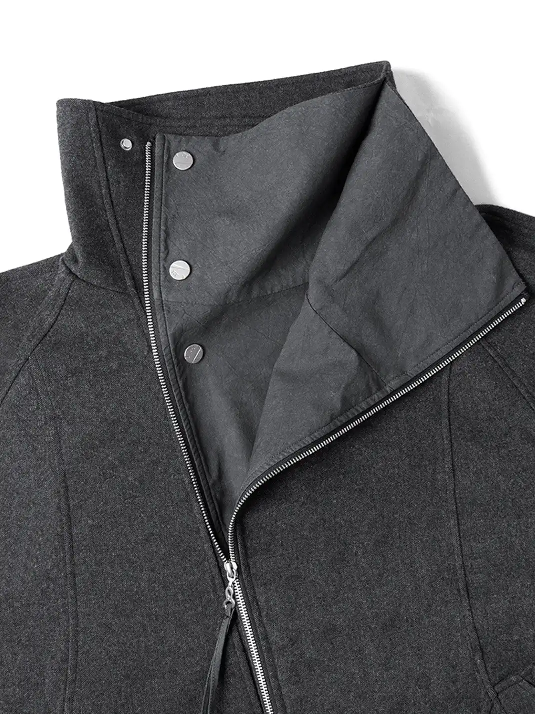 RELABEL | Layered Placket Wool Blend Coat