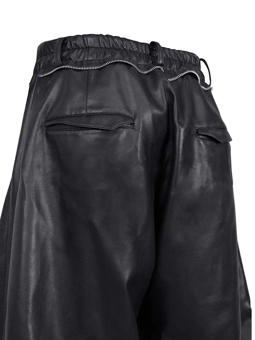 RELABEL | Pleated Rivet Oversized PU Pants