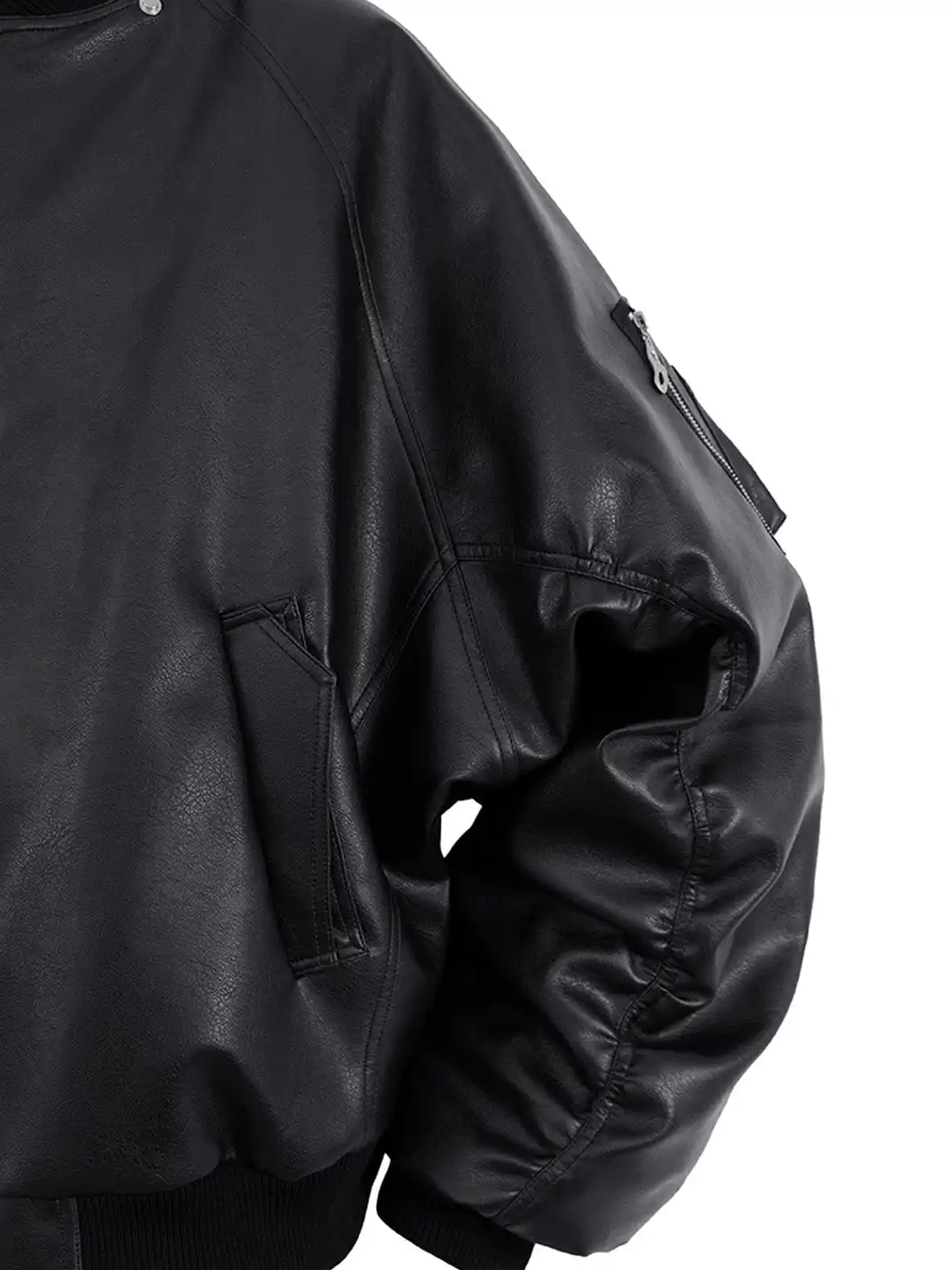 RELABEL | Detachable Plush Scarf Ruched Hooded Jacket