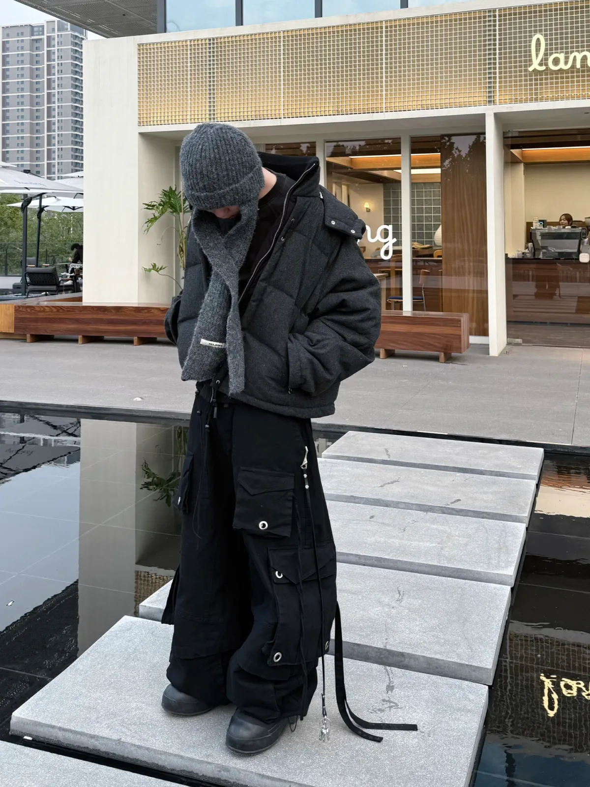 RELABEL | Detachable Scarf Beanie Set