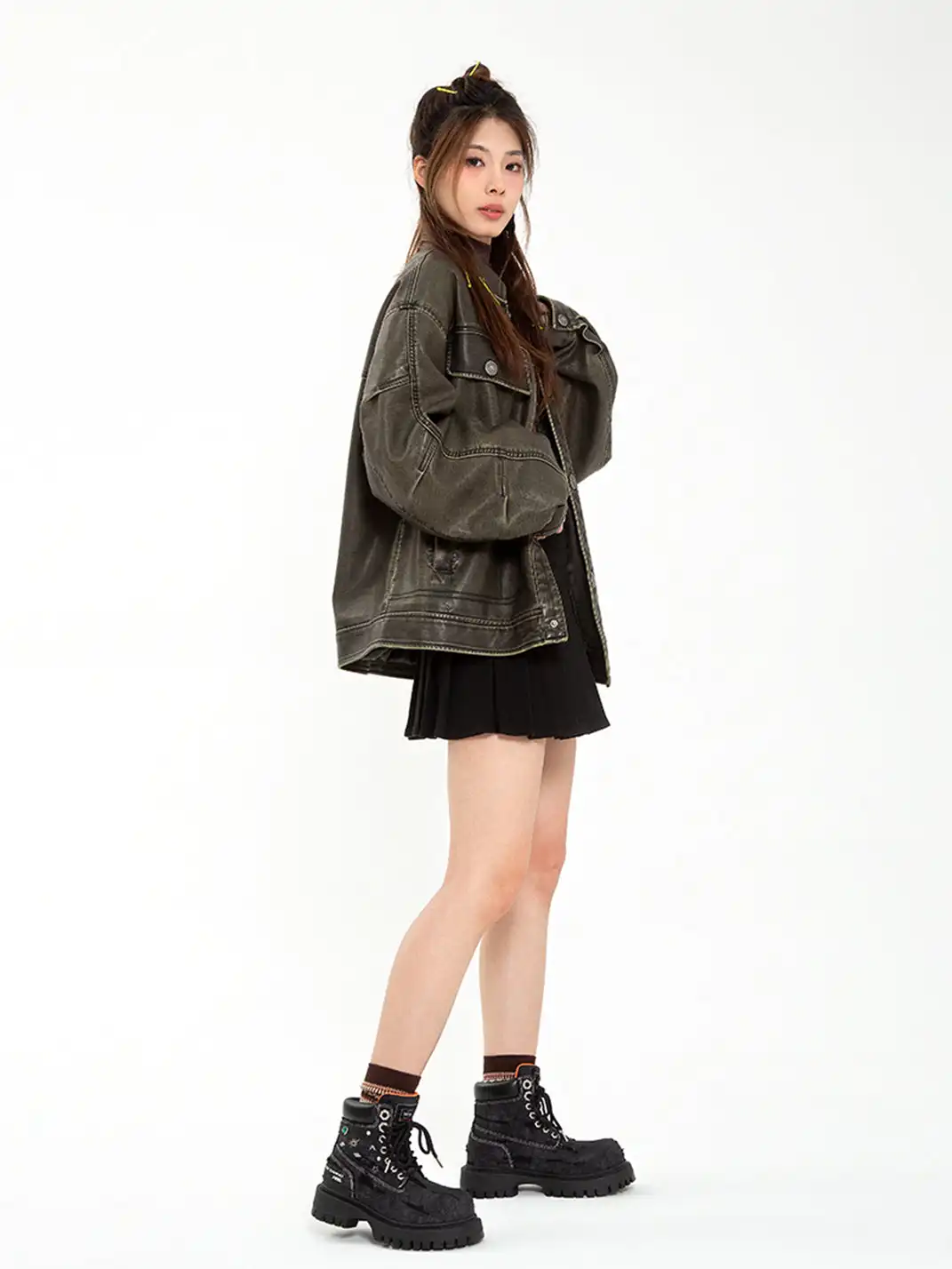 ADC | Denim Platform Combat Boots