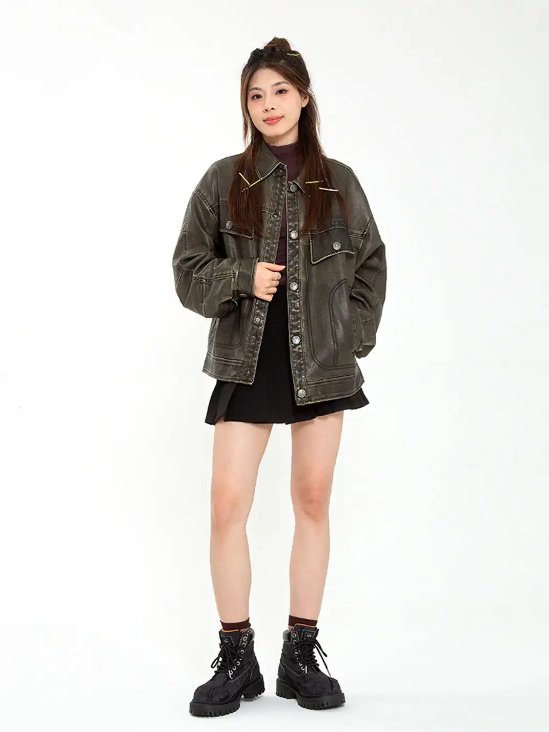 ADC | Denim Platform Combat Boots