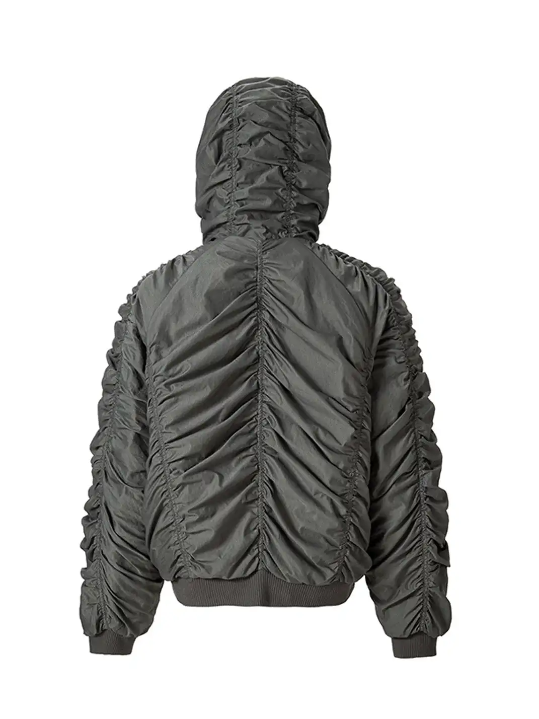 F2CE | Ruched Nylon Hooded Bomber