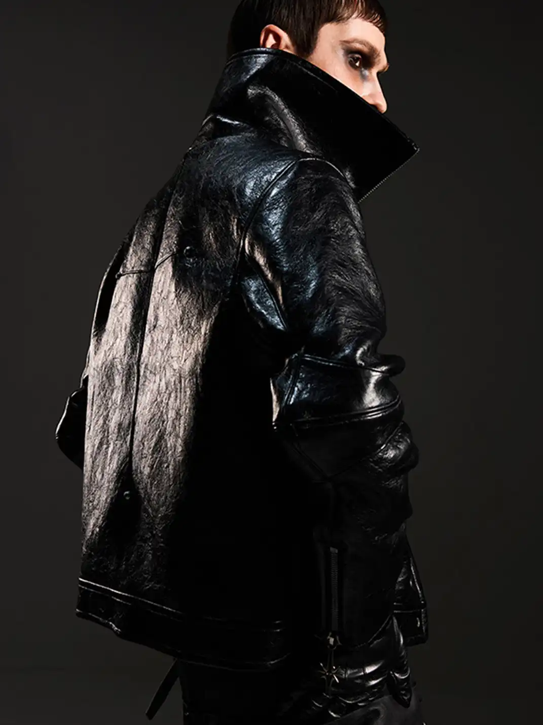 DARKRTPTS | Dark Avant-Garde Leather Jacket