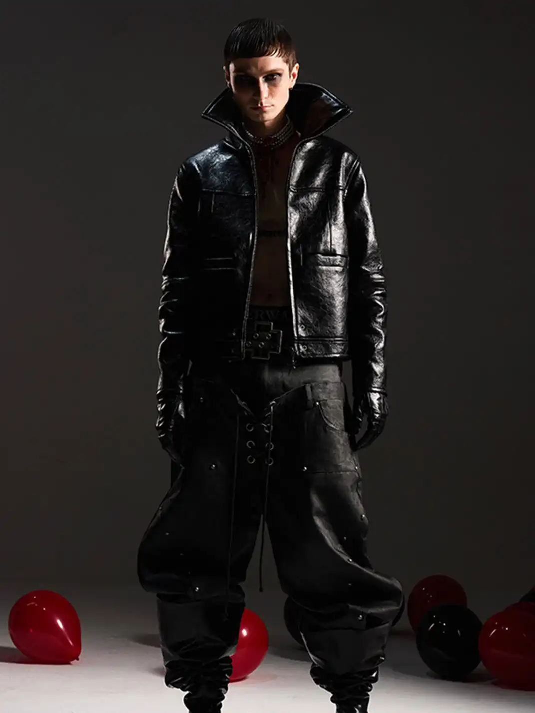 DARKRTPTS | Dark Avant-Garde Leather Jacket