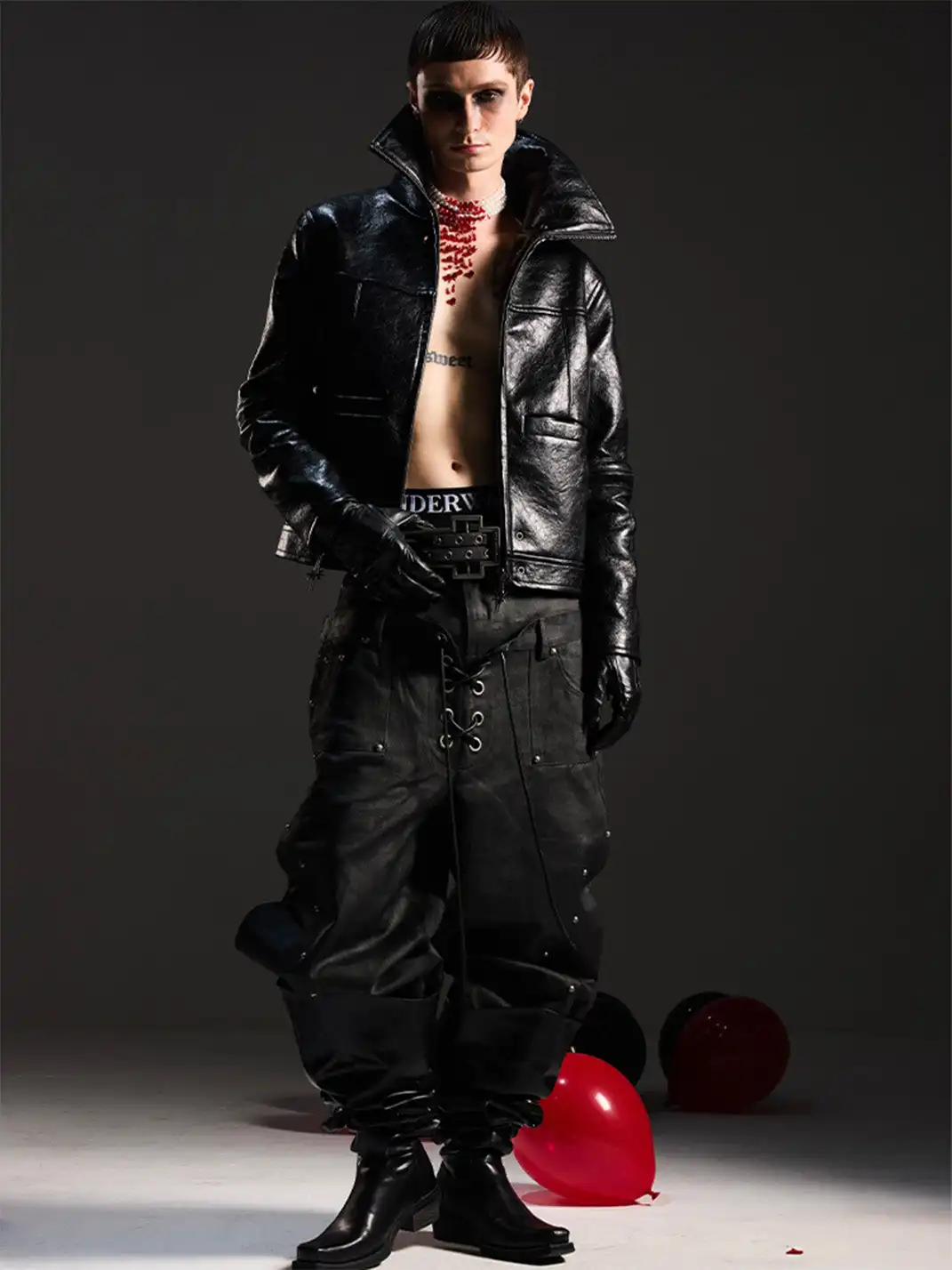 DARKRTPTS | Dark Avant-Garde Leather Jacket