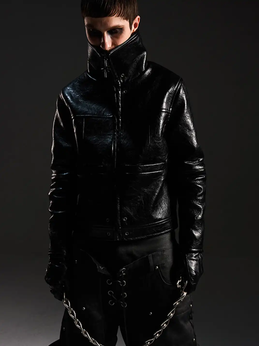DARKRTPTS | Dark Avant-Garde Leather Jacket