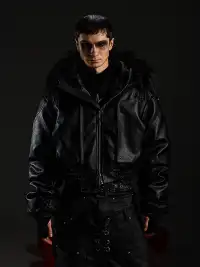 DARKRTPTS | Armor Detachable Fur Collar Hooded Cotton Coat