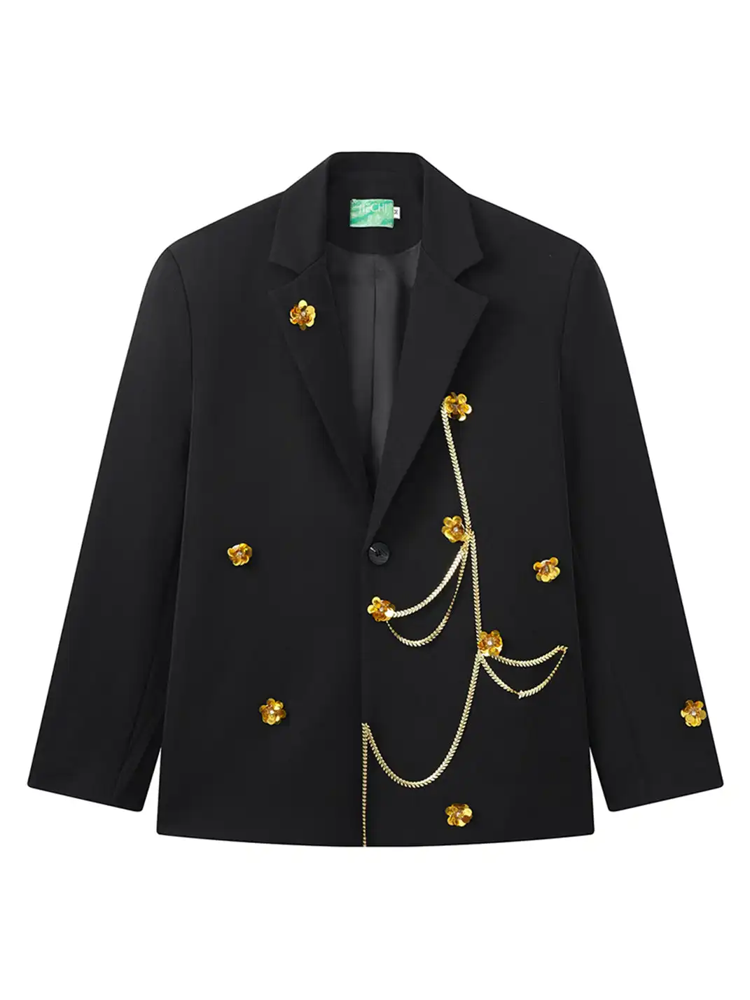 JIECHI | Golden Bloom Chain Blazer