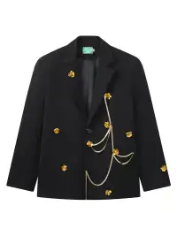 JIECHI | Golden Bloom Chain Blazer