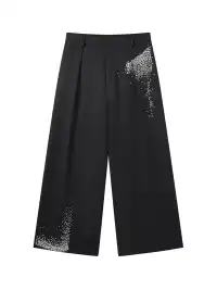 JIECHI | Diamond Wide-Leg Pants