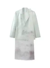 JIECHI | Gradient Tulle Drape Satin Blazer