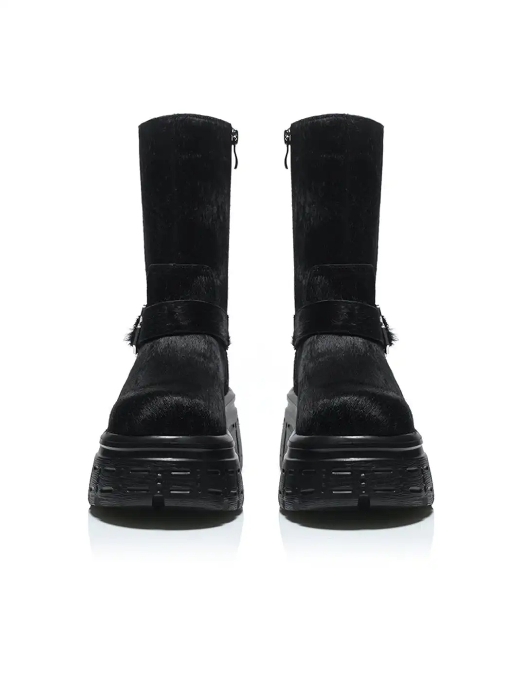 UnicornBlood | Glossy Calf Hair High-Top Rider Boots