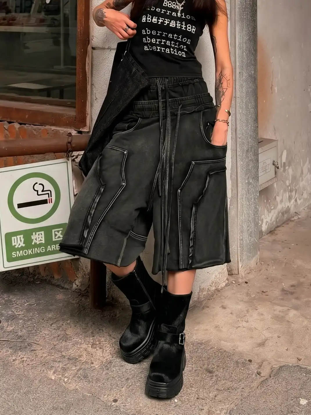 UnicornBlood | Glossy Calf Hair High-Top Rider Boots