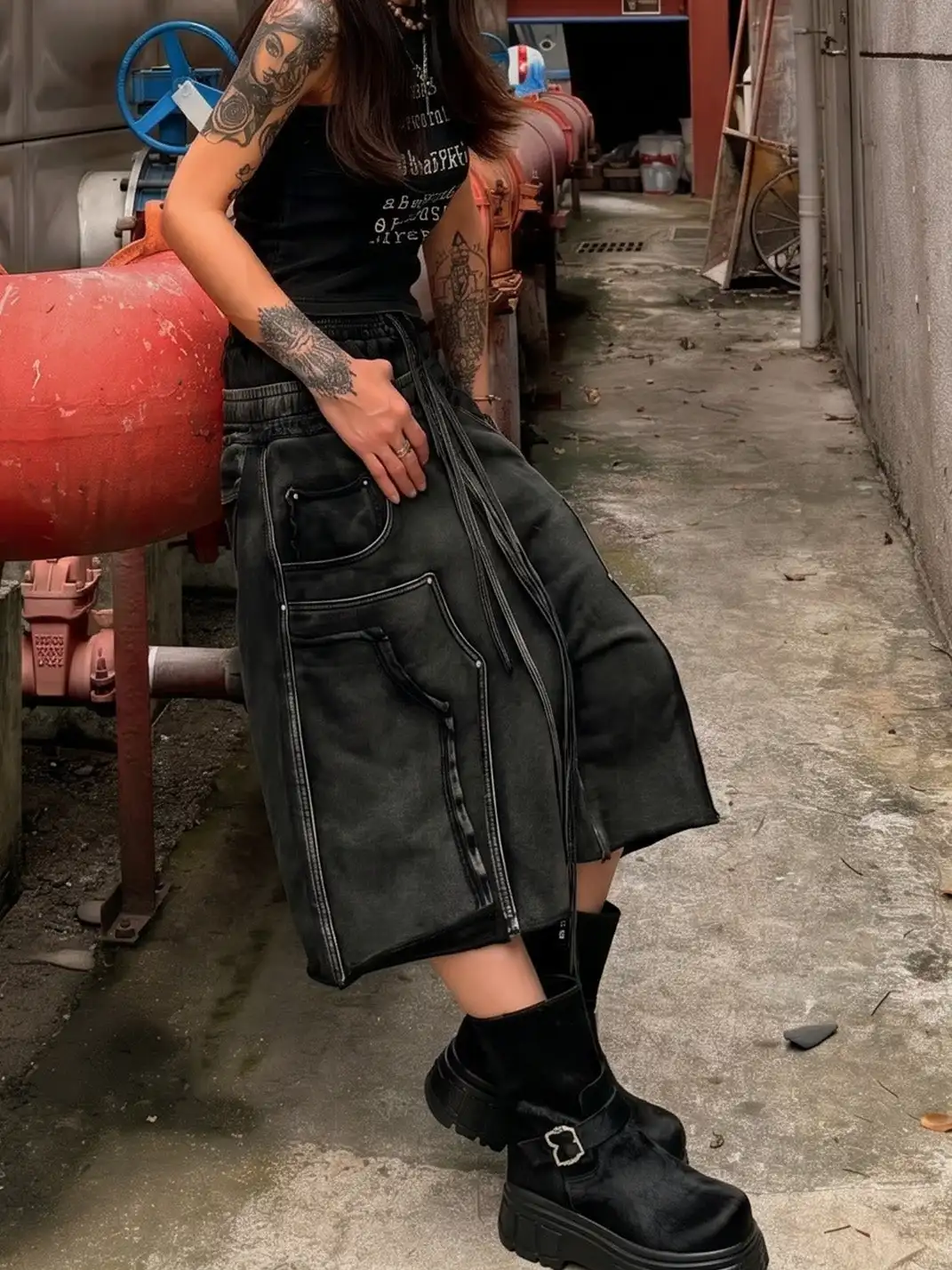 UnicornBlood | Glossy Calf Hair High-Top Rider Boots