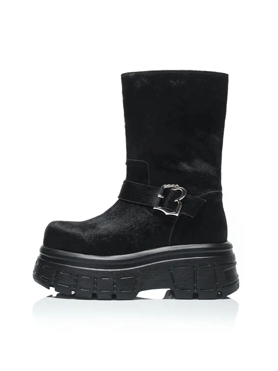 UnicornBlood | Glossy Calf Hair High-Top Rider Boots