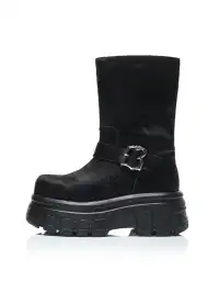 UnicornBlood | Glossy Calf Hair High-Top Rider Boots