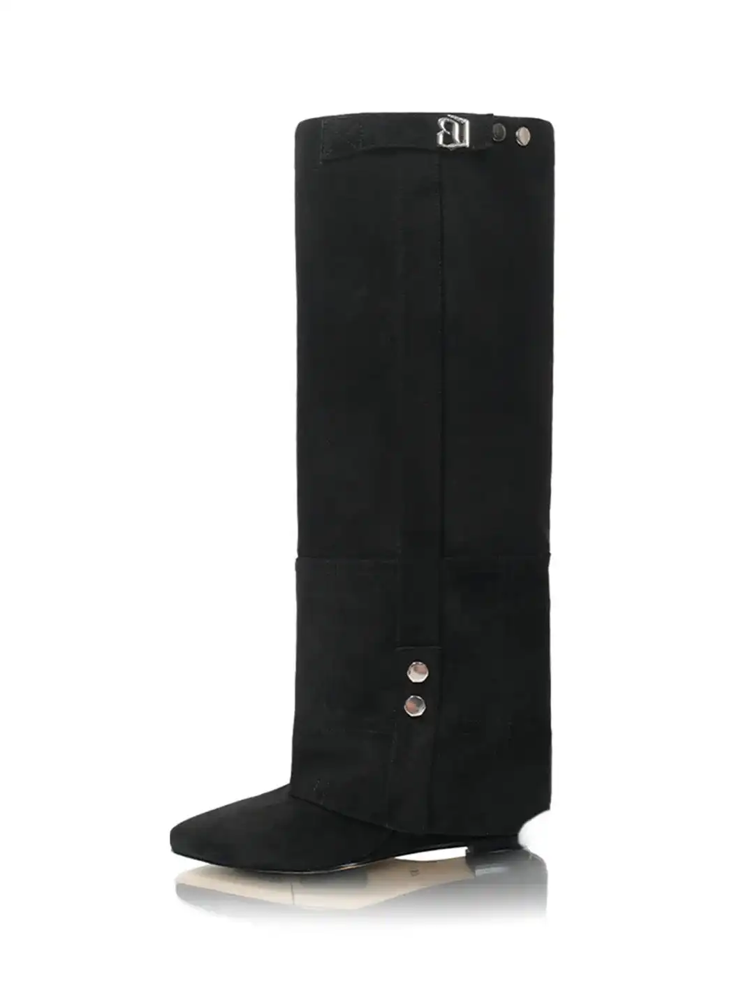 UnicornBlood | Suede Pointed-Toe Wedge Boots