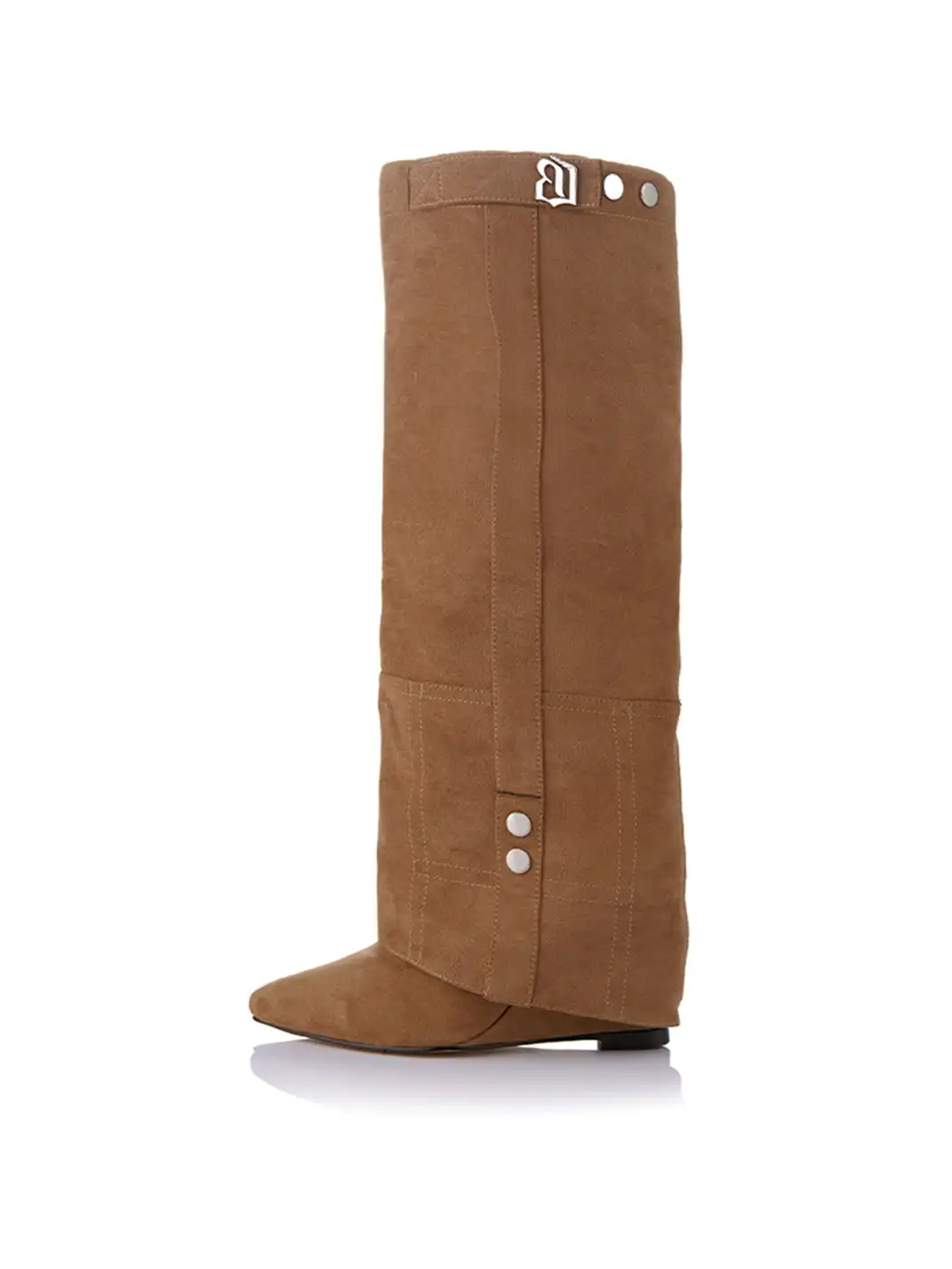 UnicornBlood | Suede Pointed-Toe Wedge Boots