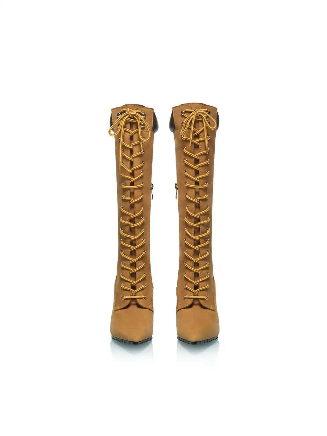 UnicornBlood | Pointed Toe High Heel Lace-Up Knee-High Boots