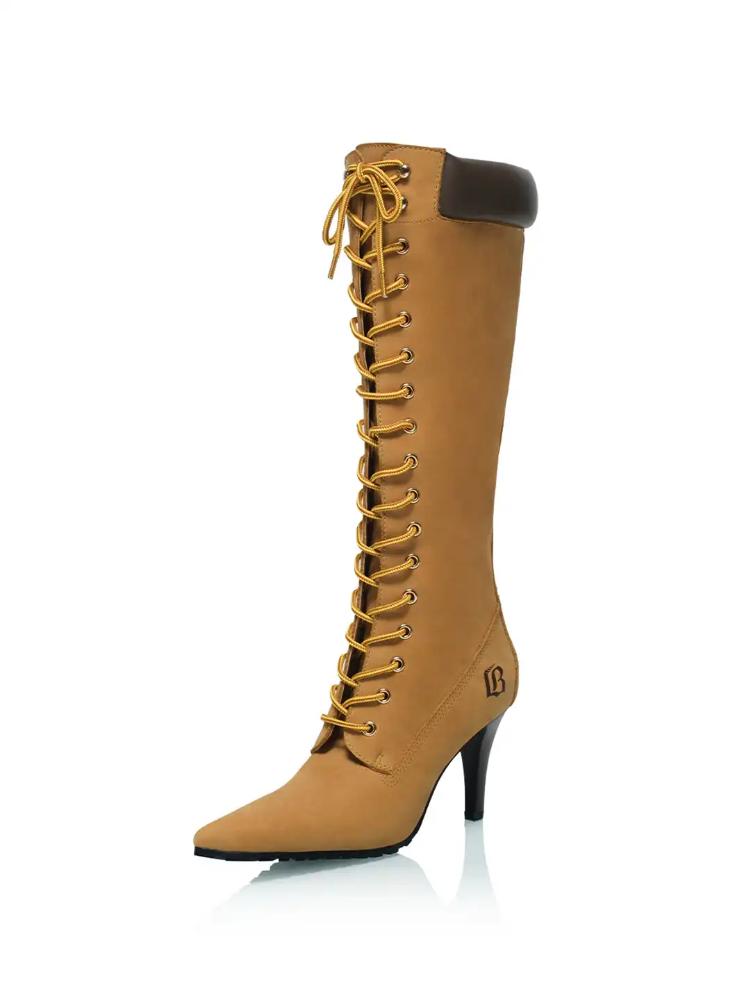 UnicornBlood | Pointed Toe High Heel Lace-Up Knee-High Boots