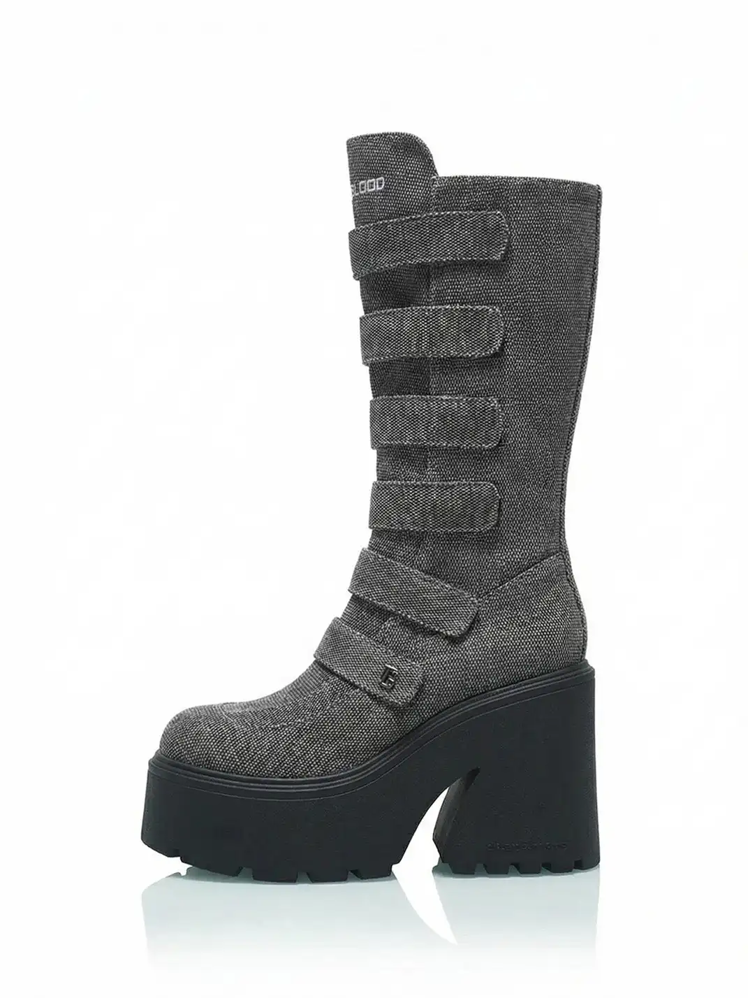 UnicornBlood | Velcro Straps Platform Heeled High Boots