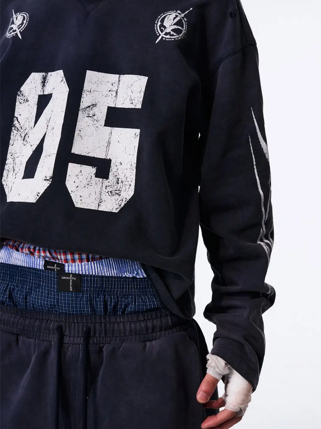 SGW | No.5 Distressed Long-Sleeve Tee