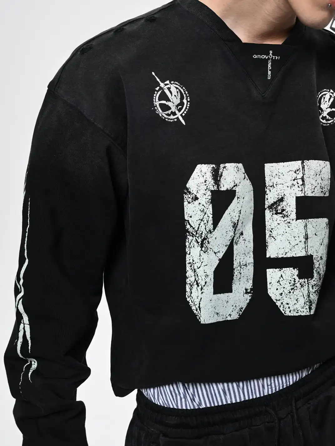 SGW | No.5 Distressed Long-Sleeve Tee