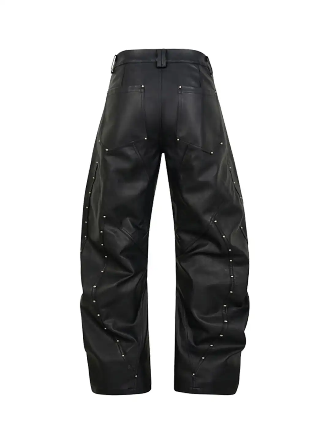 SGW | Heavy-duty Curved Deconstructed Leather Pants