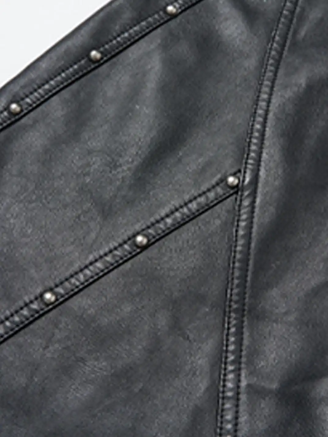 SGW | Heavy-duty Curved Deconstructed Leather Pants