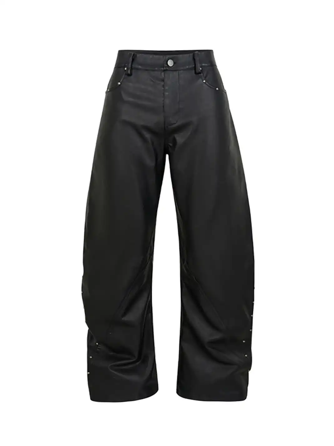 SGW | Heavy-duty Curved Deconstructed Leather Pants