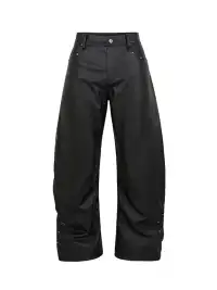 SGW | Heavy-duty Curved Deconstructed Leather Pants