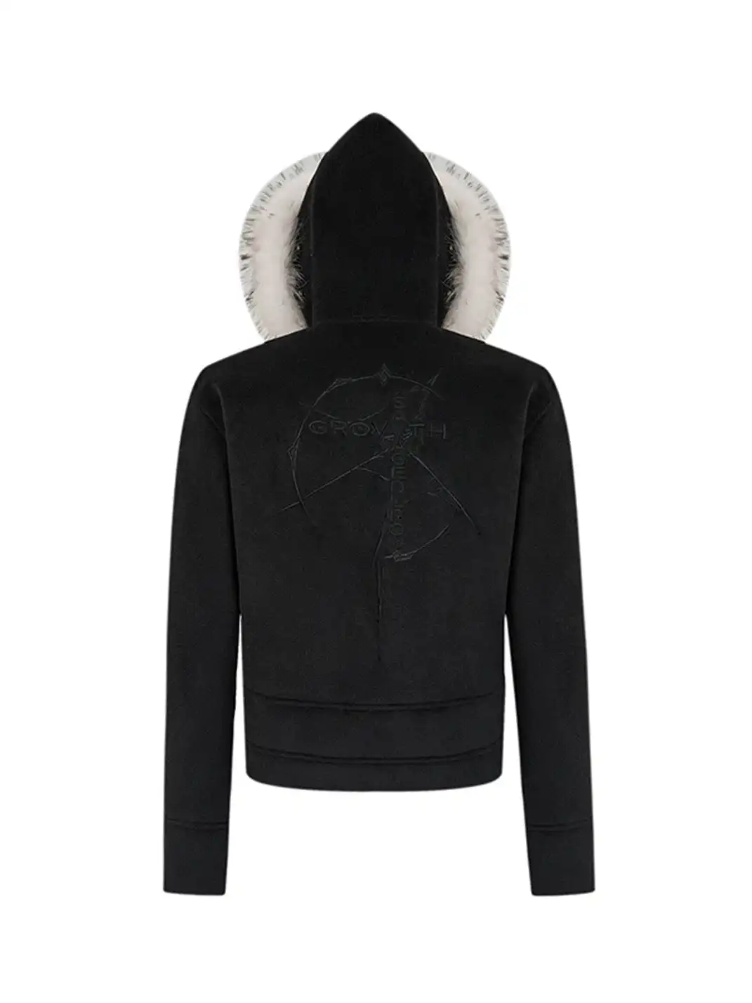 SGW | Detachable Fur Collar Double-Zipper Coat