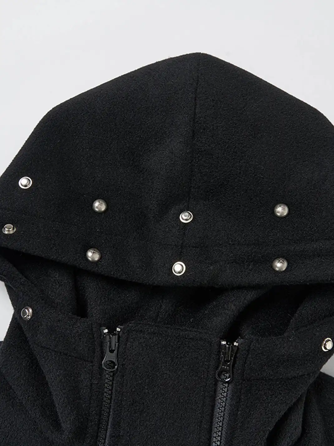 SGW | Detachable Fur Collar Double-Zipper Coat