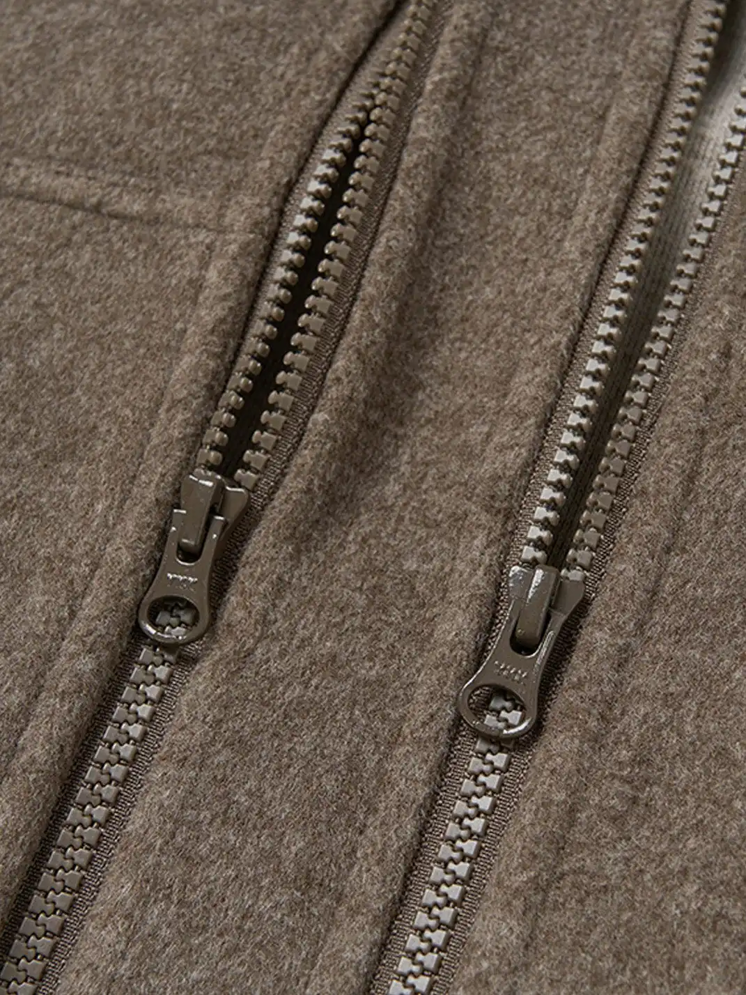 SGW | Detachable Fur Collar Double-Zipper Coat