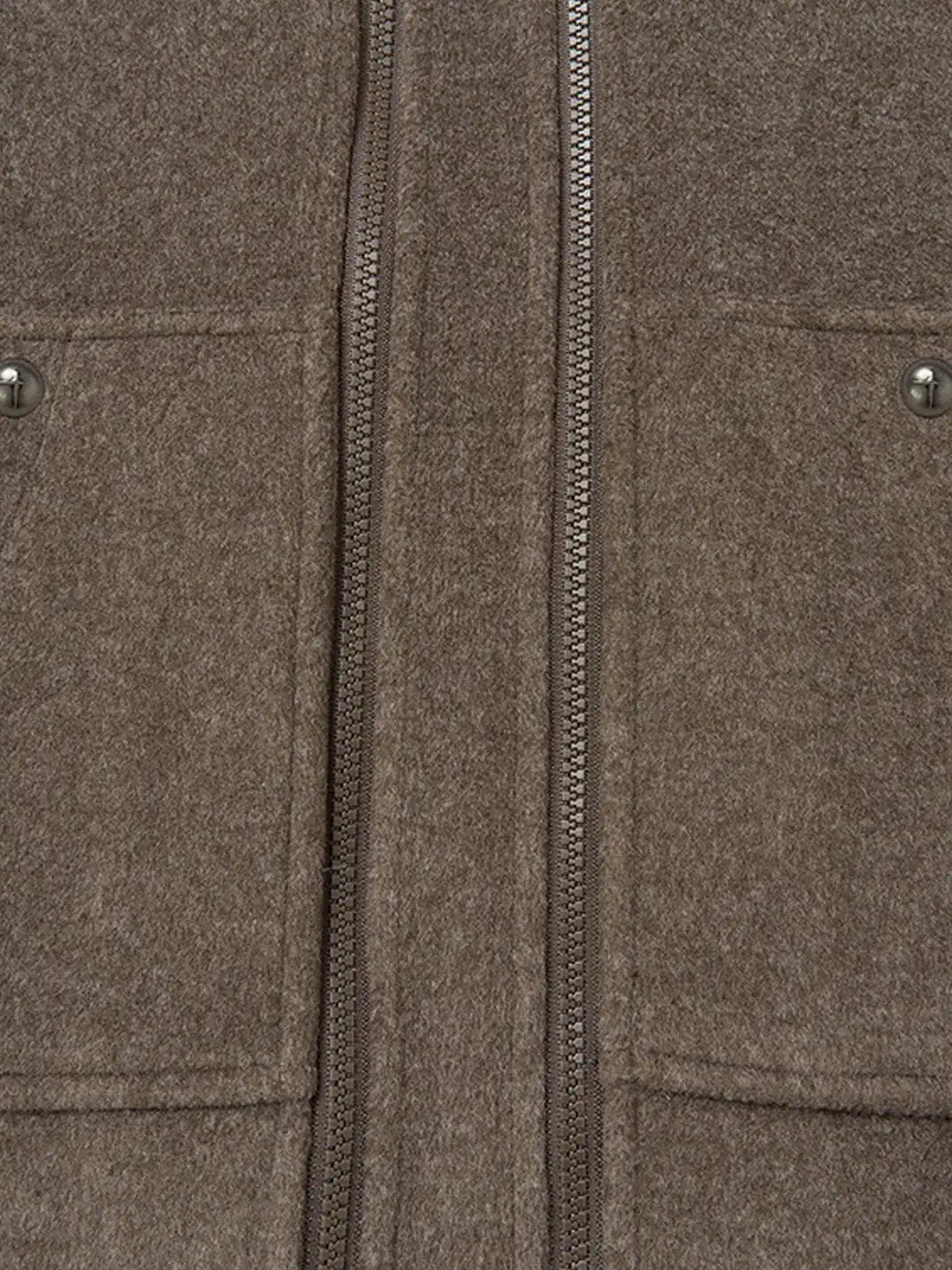 SGW | Detachable Fur Collar Double-Zipper Coat