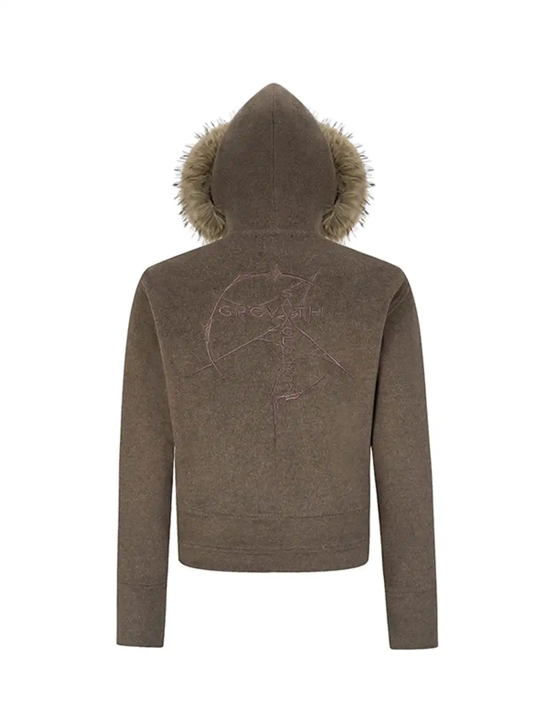 SGW | Detachable Fur Collar Double-Zipper Coat