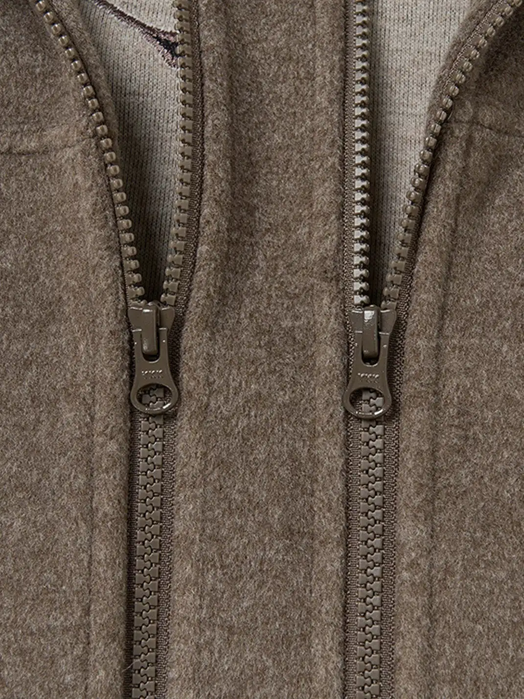 SGW | Detachable Fur Collar Double-Zipper Coat