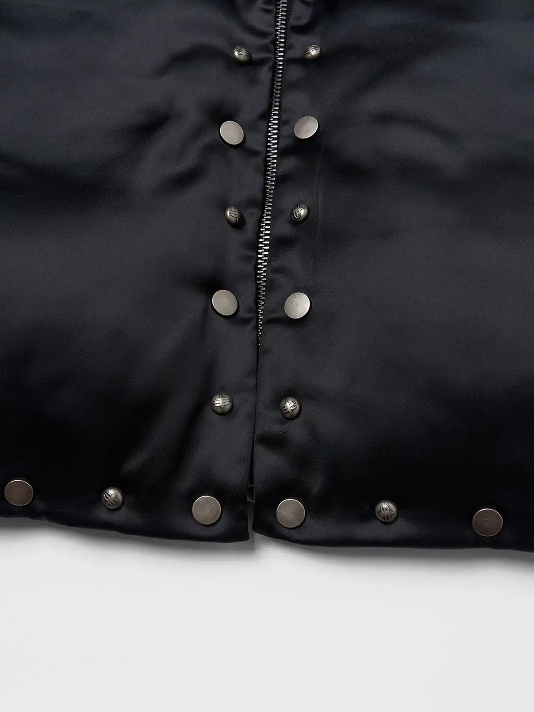 SGW | Detachable Hood Satin Oversized Bomber Jacket