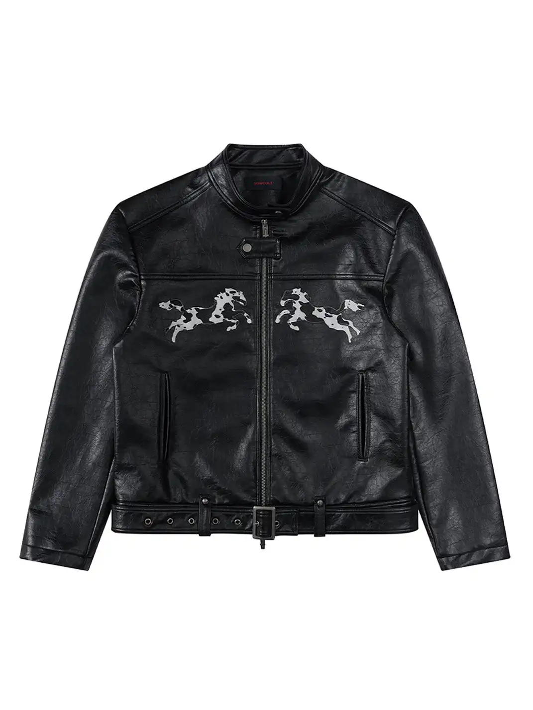 SGW | Horse Patch Faux Leather Moto Jacket