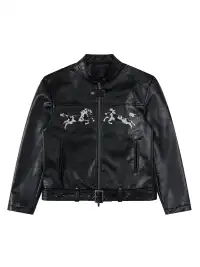 SGW | Horse Patch Faux Leather Moto Jacket