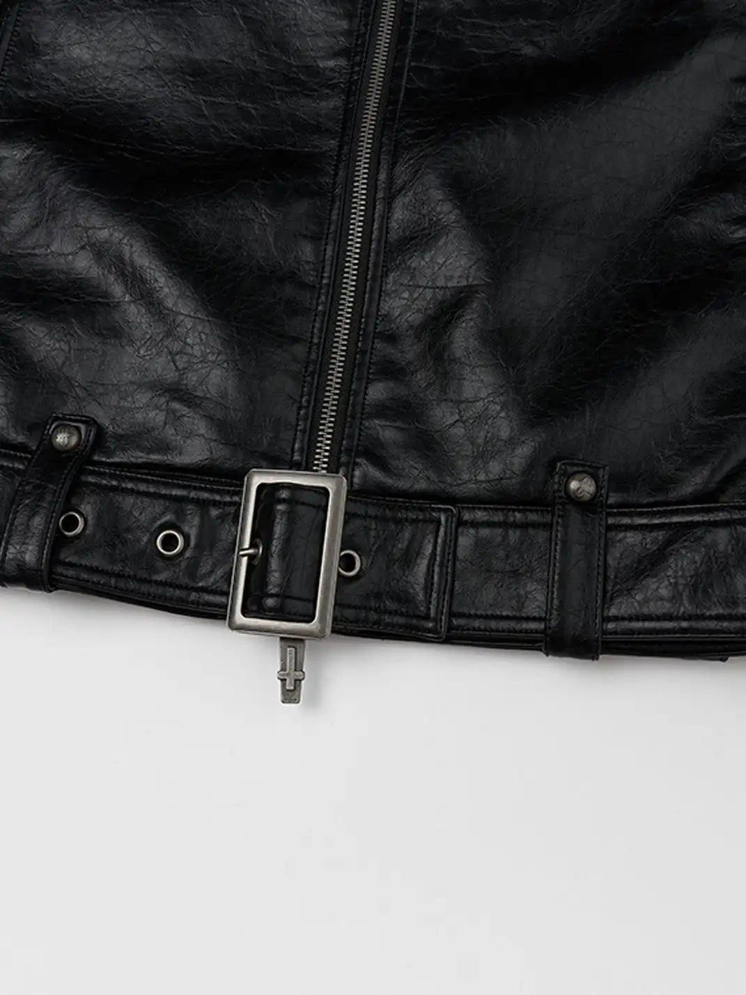SGW | Horse Patch Faux Leather Moto Jacket