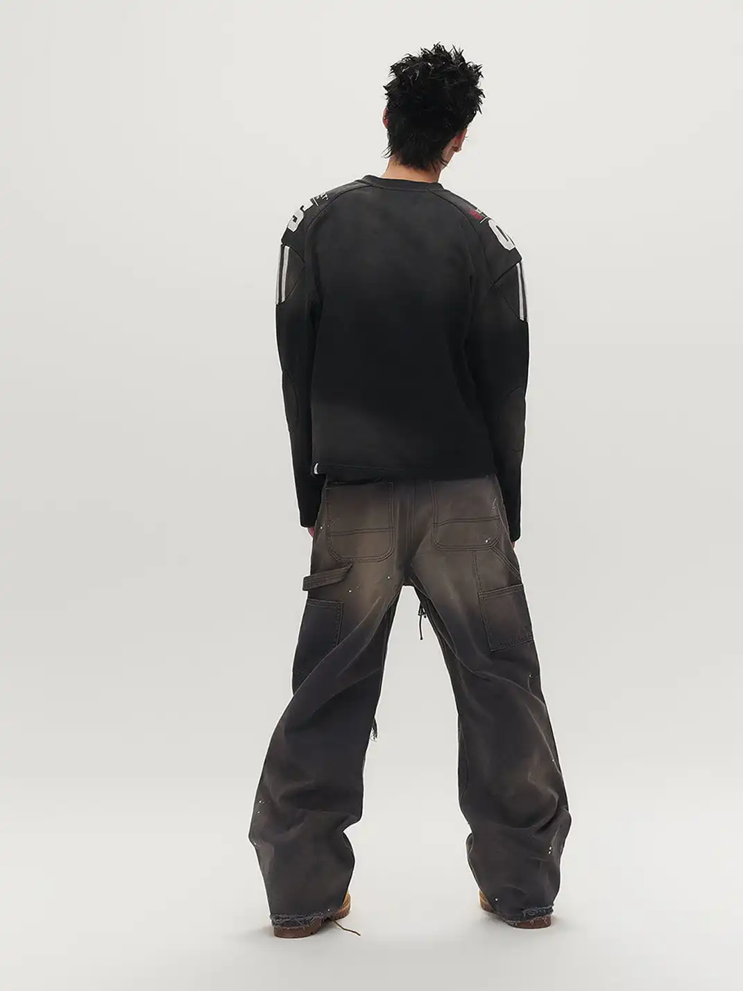 SGW | Distressed Double-Knee Splatter Jeans