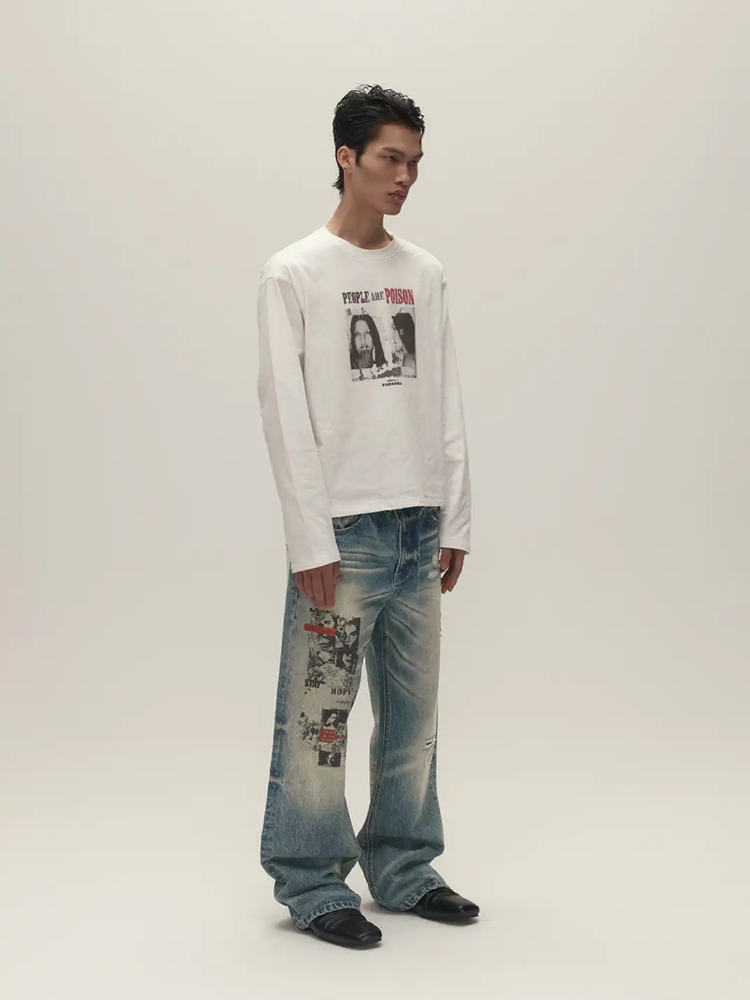 SGW | Washed Ripped Straight Leg Jeans