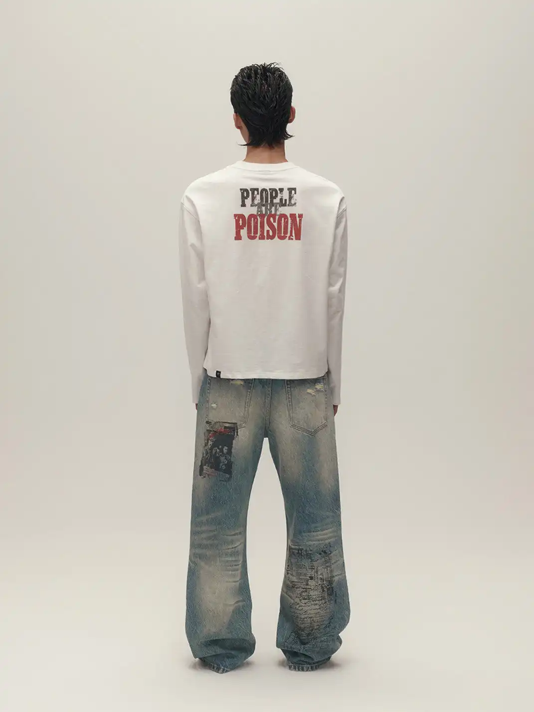 SGW | Washed Ripped Straight Leg Jeans
