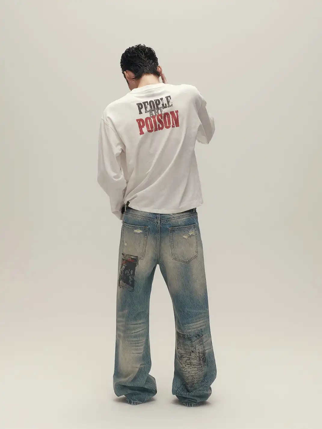 SGW | Washed Ripped Straight Leg Jeans