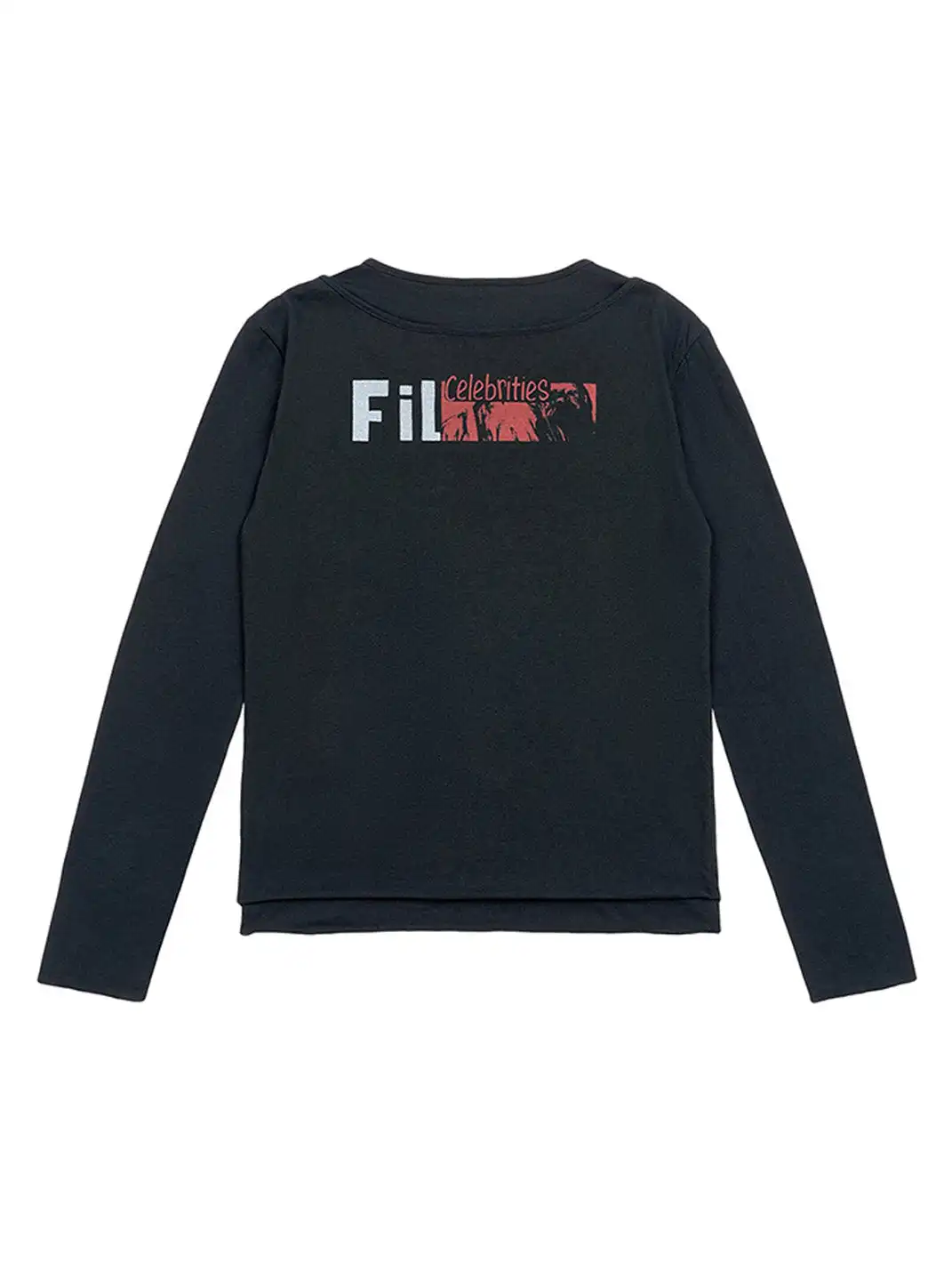 SGW | Graphic Double-Layer Neckline Long-Sleeve Tee
