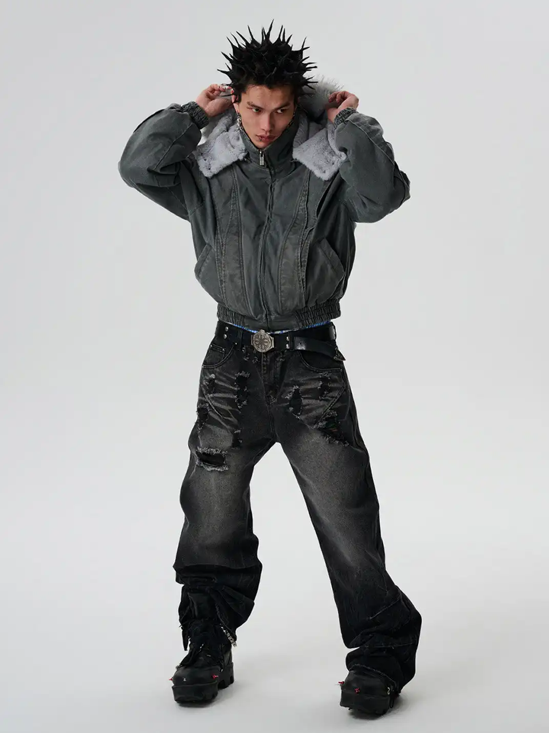 SGW | Fur-lined And Thickened Jacket With Fur Collar