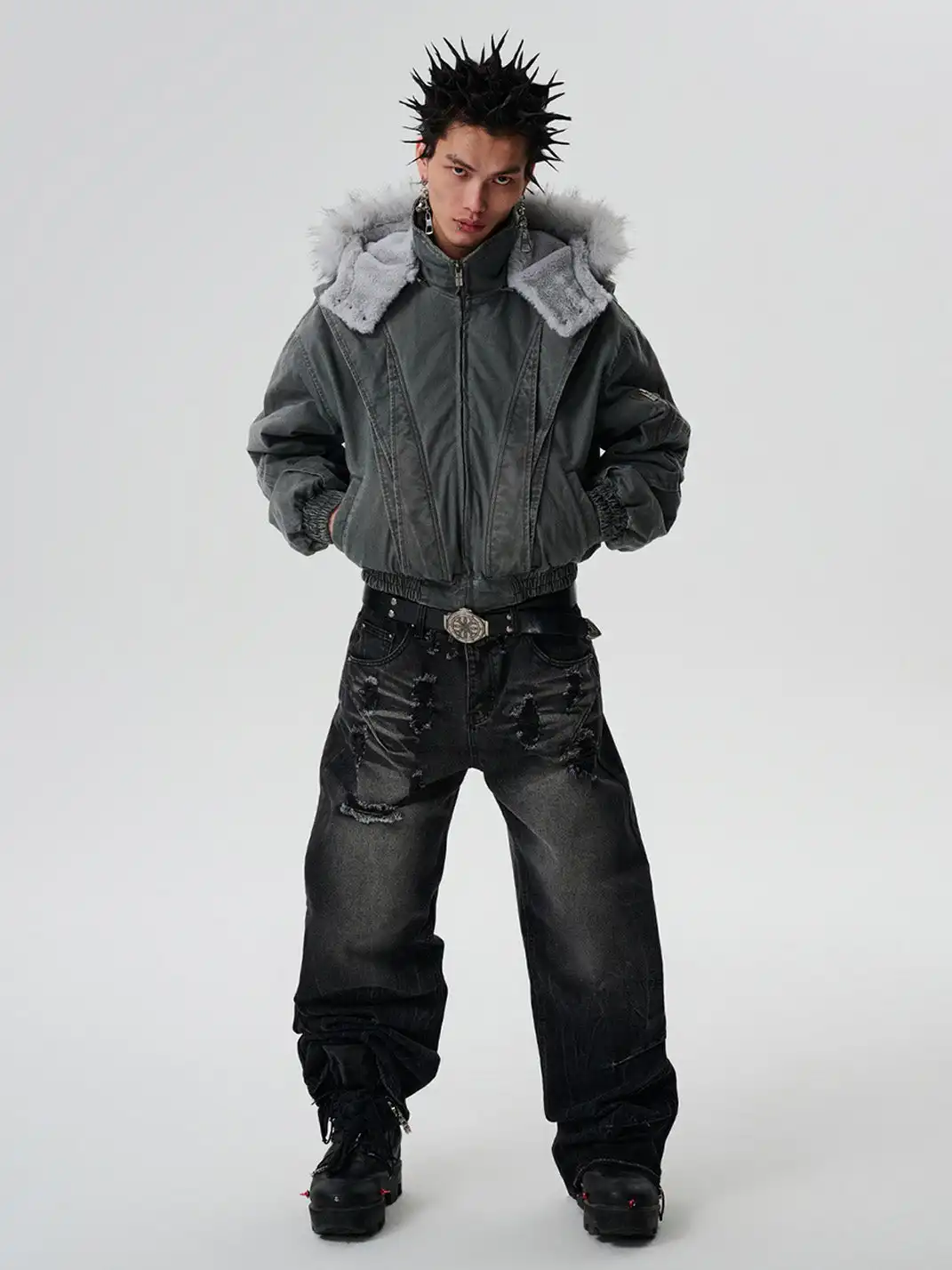 SGW | Fur-lined And Thickened Jacket With Fur Collar