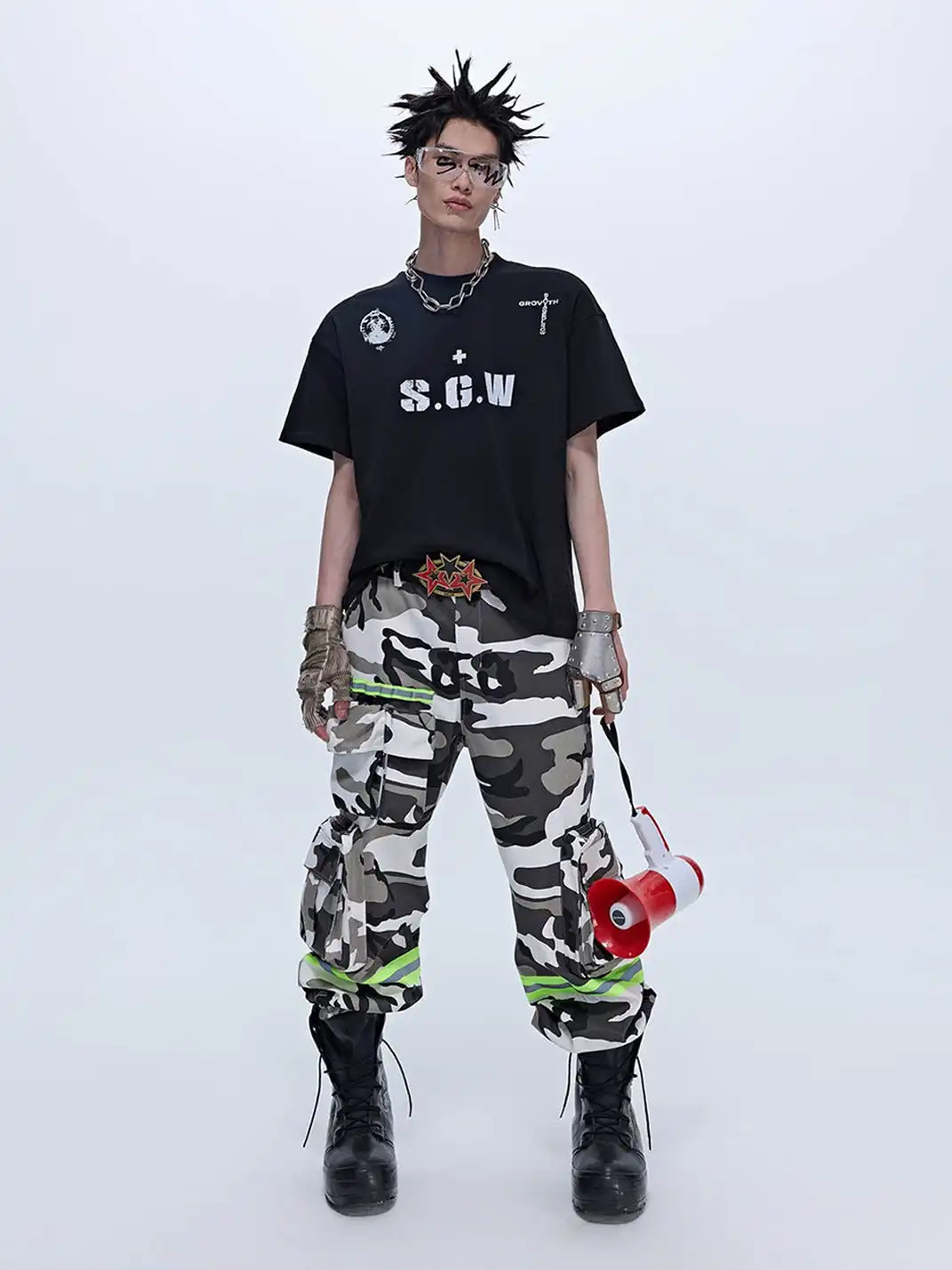 SGW | Camo Reflective Multi-Pocket Cargo Pants